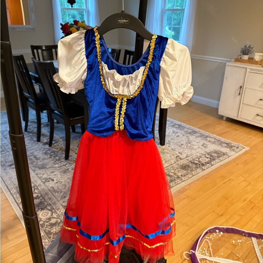 Blue and Red Dance Costume with Classic Design Ballet